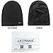 lethmik Daily Knit Slouchy Beanie,Solid Color Mesh Knitted Unisex Winter Warm Skull Cap Hat Black