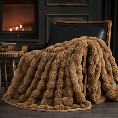 EverGrace Ultra Soft Luxury Fluffy Faux Rabbit Fur