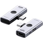 Hagibis USB-C Splitter with 100W Fast Charging and 10Gbps USB 3.2, 2 in 1 OTG Adapter for iPhone 18/17/16/15 Pro Max, iPad Pro, MacBook, Rog Ally, Steam Deck, Quest 3 2 (TUA09 USB-C + PD)