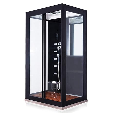 Home Deluxe - Dampfdusche - Black Luxory XL - Maße: 120 x 90 x 220 cm - inkl. komplettem Zubehör