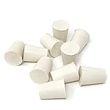 Honbay 10PCS 2# Tapered White Solid Rubber Stopper