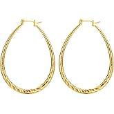Goldren Waterdrop Ellipse Hoop Earrings Sparkling Huggie Geometry Earrings Fashion Boho Earrings for Women