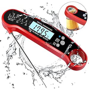 Termómetro digital con luz de fondo, imán y abrebotellas ...