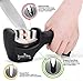 Trend_UM Knife Sharpener for Kitchen, Professional 3-Stage Knife Sharpening Tool for Straight and Serrated Knives, Ceramic Tungsten Steel Diamond, Repair Restore and Polish Blades
