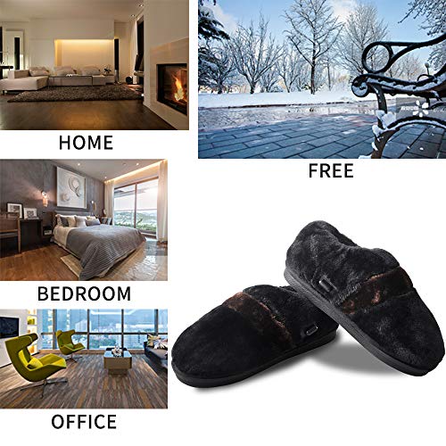 Heated Cold Weather Winter Warm Shoes,BIAL Heating Pad Indoor House Slipper Shoes,Time and Temperature Control USB Electric Heated Up Comfortable Plush Memory Foam Slippers to Keep Feet Warm