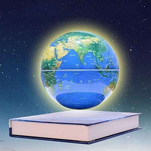 XAJGW 6'' Magnetic Levitation Floating Globe Anti Gravity Rotating World Map with LED Light for Children Educational Gift Home Office Desk Decoration