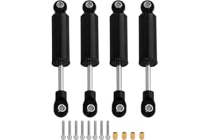 RZXYLRC TRX4M 4PCS Built-in Spring Shocks Absorbers Damper for 1/18 RC Crawler TRX-4M Bronco Defender K10 Metal Upgrade Part (black, 53mm)