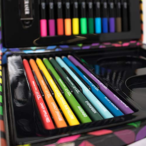 Art 101 Coloring Travel Art Set with 24 Pieces in a Colorful Carrying