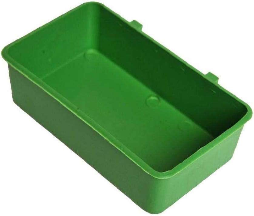 Ruijanjy Bird Feeder Plastic Food Feeding Box with Clip Food Water Dish for Parrot Parakeet Cage Accessories
