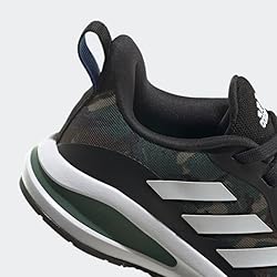 adidas Fortarun Running Shoe, Black/White/Green