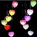 Loving Heart Solar Wind Chimes Outdoor Hanging - Waterproof Solar Powered LED Changing Lights Color Mobile Romantic Wind-Bell 6 Heart-Shaped Wind Chimes Gifts for Home, Party, Night Garden Decoration