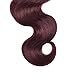 XCCOCO Hair Black to Wine Red Ombre Two Tone Body Wave Hair 3 Bundles with 4”X4” Lace Frontal Brazilian Body Wave Virgin Lace Closure and Hair Bundles (T1B/99J,10