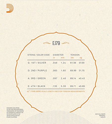 D'Addario J79 Copper Mandobass Strings, 49-130