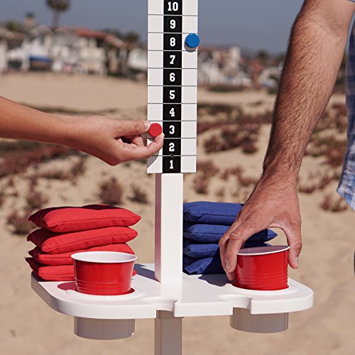 GoSports ScoreCaddy Set of 2 Outdoor Scoreboard Tables with Drink