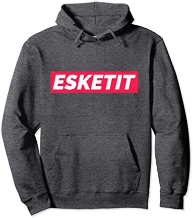 Unisex ESKETIT HIP HOP RAP ADLIP MEME HOODIE Large Dark Heather