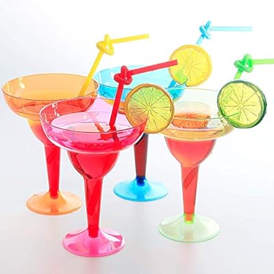 Set Of 36pcs Plastic Margarita Glasses Disposable Party Cups