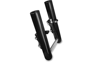 TOPRAMETAL Smooth Hot Fork Legs Fork Lower legs For Harley Touring Bagger street road king electra glide FLT 2014-2024 (C-Smooth style - Black)