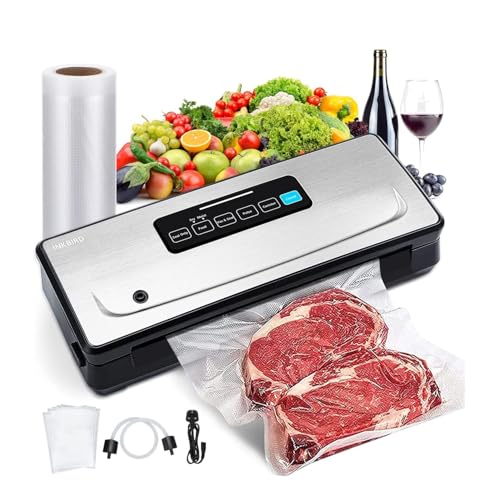 INKBIRD Vacuum Sealer Machine INK-VS02, 85kPa Powerful Pump, Dry/Moist Modes, Built-in Cutter, 30cm Seal Length, Easy Cleanup, Stainless Steel Design, Automatic Sealing for Food Preservation