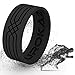 Silicone Wedding Ring for Women and Men - Men's Rubber Wedding Ring - Thin Woman Silicone Wedding Band - Male and Female Band colors include black, red, rose pink and more - Size are from 4 to 16