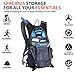 OUTON 18L Hydration Pack Backpack with 2L Water Bladder, Lightweight Breathable Cycling Hiking Running Skiing Outdoor Backpack Hydration with Rain Cover, Helmet Net (Black&Grey)