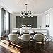 Light Society Sputnik 18-Light Chandelier Pendant, Matte Black, Mid Century Modern Industrial Starburst-Style Lighting Fixture (LS-C115-BLK)