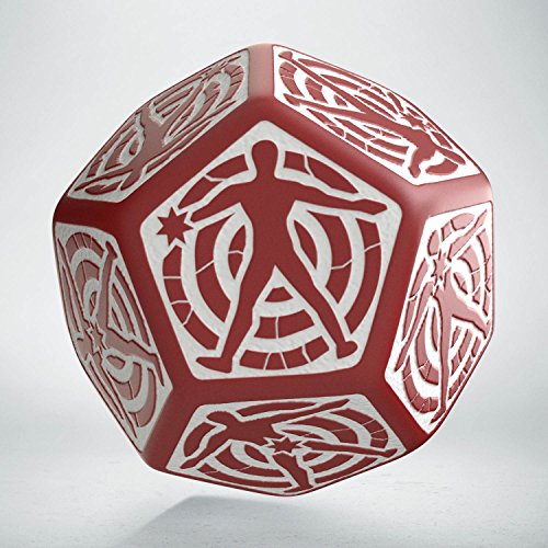 Q-WorkshopD12 Hit Location Red & White Die
