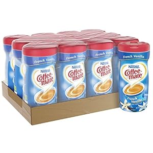 Image of NESTLE COFFEE-MATE Coffee Creamer, French Vanilla, 15oz powder creamer, Pack of 12