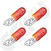 cciyu T5 Halogen Light 37 74 Light Bulb Instrument Dashboard Gauge Cluster Incandescent Light with Twist Lock Sockets (Total of 40 Pcs)