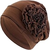 beauty YFJH Pre Tied Chemo Headwear for Women Solid Flower Turban Caps Cancer Beanies Headwrap Hair Loss Cover