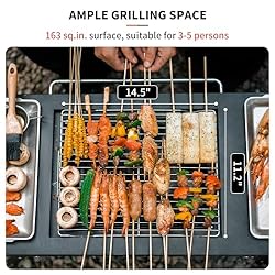 Naturehike 2-in-1 Portable Charcoal Grill, Folding