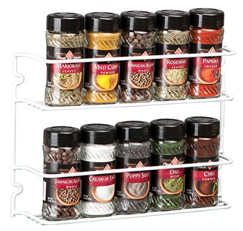 Grayline 40504, Two Shelf Spice Rack, White