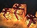 Lighted Burlap Floral Gift Boxes Presents Outdoor Christmas Decoration Set of 3