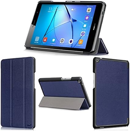Amazon Wisers Huawei Mediapad T3 8 Kob L09 Kob W09 8 0 8 0 Inchタブレットケース カバー スリムタイプ ダークブルー ネイビー Wisers タブレットケース 通販