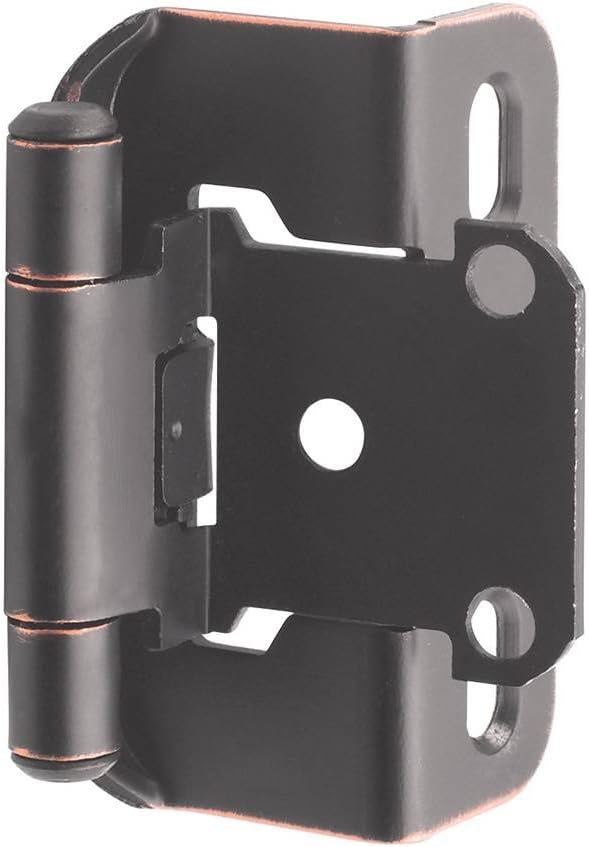 AmerockBPR7550ORB Self-Closing Partial Wrap Overlay Hinge Oil-Rubbed Bronze (10 Pair)