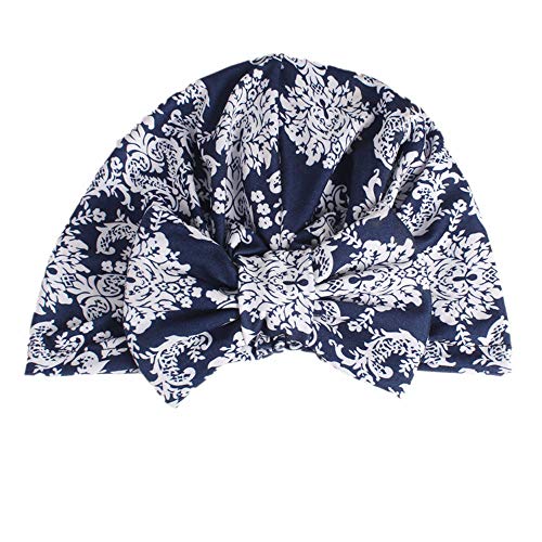 Women Hats Fashion, ZOMUSAR Women Retro Country Garden Printing Bow Hat Turban Brim Pile Cap (G) - Thumbnail 5