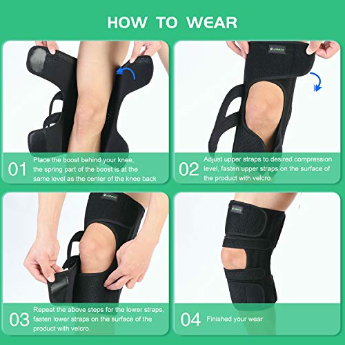 JOMECA Upgraded Knee Booster Brace, Rebound Spring Joint Support