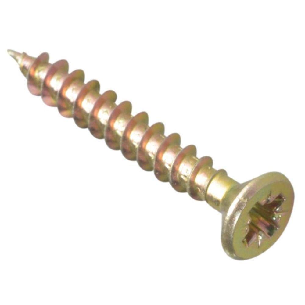 ForgeFix Multi-Purpose Single Thread Screws | 4.5 x 35mm | Zinc Yellow Passivated | Box 200
