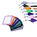 HEHALI 10 pcs Business ID Badge Card Holder with Retractable Lanyard Neck Strap Band, Vertical Style Leather Business Card Holder, 7 Different Colors