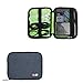 BUBM Mini Hard Drive Carry Case, Travel Electronics Accessories USB Cable Organizer Bag, Fit for External Hard Drive, Cf Cards, Power Bank Or Phone, (Mini, Dark Blue)
