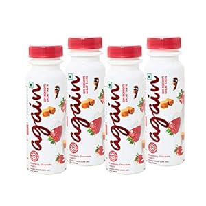 Again Milkshake – Strawberry, Chocolate, Jaggery (200 ml X 4)