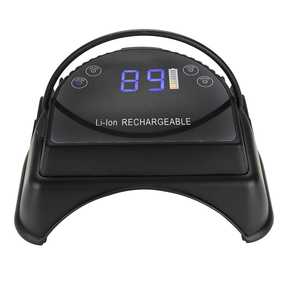 Large LCD Display Rechargeable Manicure Pedicure Nail Lamp 64W Nail Polish Dryer UV Gel Curing (UK)