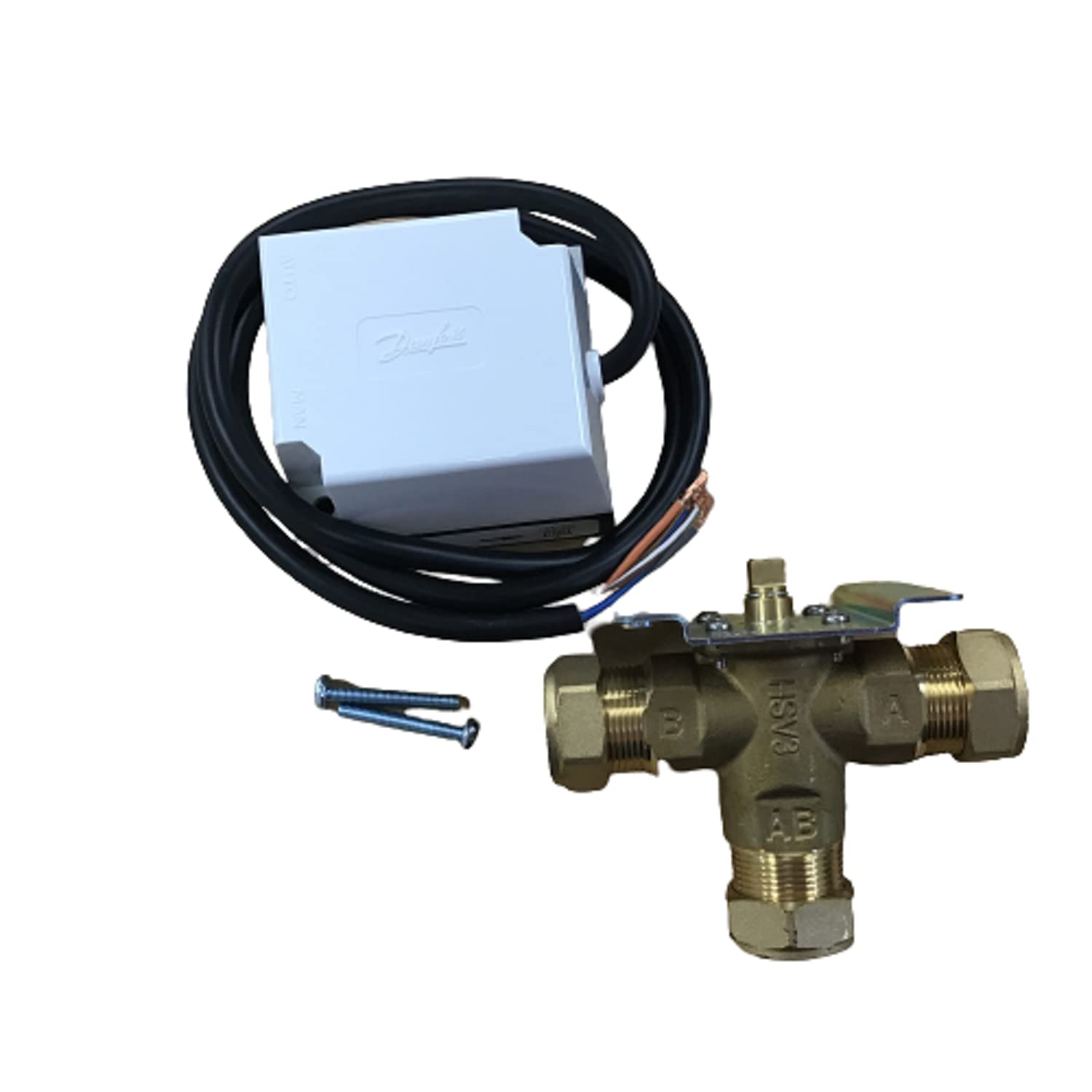 Danfoss HS3 22mm 3 Port Valve Complete, White