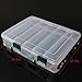 Smartcoco Double Sided 10 Compartment Waterproof Visible Plastic Clear Fishing Lure Bait Hooks Fishing Tackle Accessory Storage Box Case Container, 7.6 x 6.4 x 1.8 inch