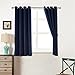 Sleep Well Blackout Curtains Toxic Free Energy Smart Thermal Insulated,52 W X 63 L Inch,Grommet Top,Set Of 2 Panels With Bonus Tie Back(Navy Blue)