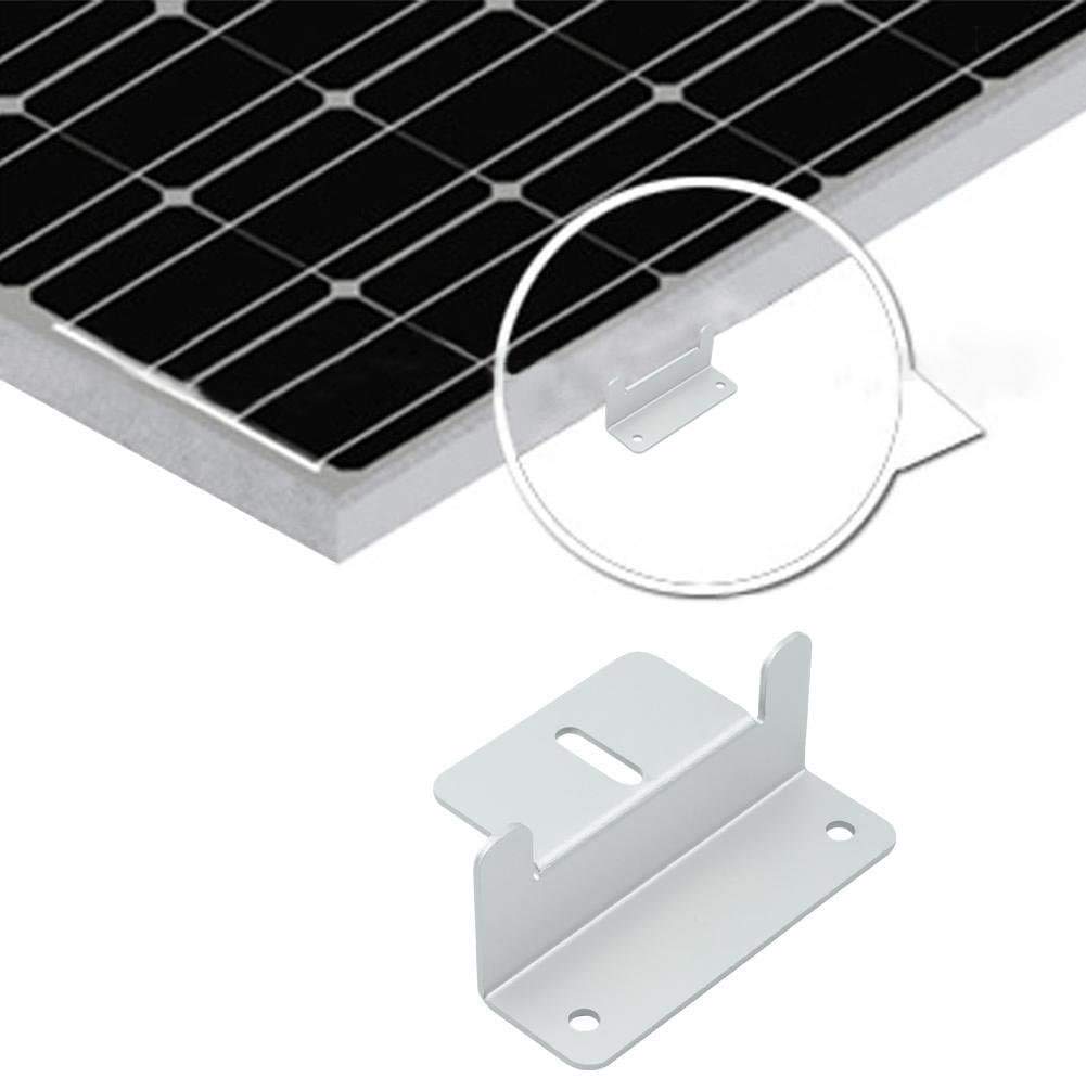 AUECOOR One Set Solar Panel Z Mounting Brackets : 4 solar brackets with Nuts and Bolt for RV Boat Off Grid Roof Wall