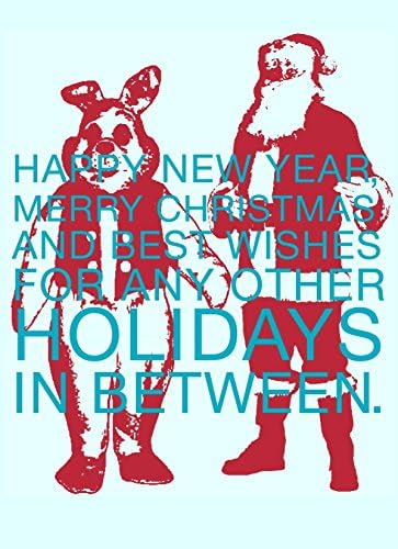 Quiplip RE20 Holiday Christmas Card Funny Holiday Christmas Card(6 Pack)