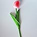 HoYuanFlo Artificial Tulips Single Stem PU Touched 10 Pcs Arrangement Bouquet with Glorious Moral for Home Office Wedding Parties (Pink)