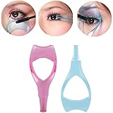 Eyelash Brush Tool，2pcs 3 in 1 Makeup Cosmetic Eyelash Tool Upper Lower Eye Lash Mascara Guard Applicator ，For Women Girls (P