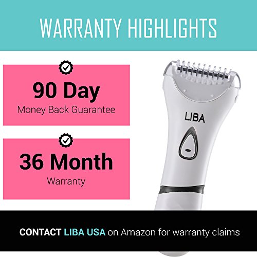 Women’s Shaver & Bikini Trimmer by LiBa | Portable Multi-Blade Body Groomer For Women | For Wet Or Dry Shaving - Clean, Precision Shaving & Trimming – With Cleaning Brush & Trim Guard (Pink) - Thumbnail 7