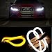 Lemonbest® Pack of 2 Dual Color Switchback Headlight Soft Tube LED Strip DRL Daytime Light White & Amber Turn Signal Light DC 12V 60CM